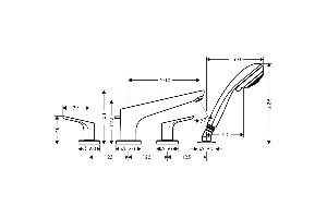 Смеситель для ванны Hansgrohe Focus хром (31936000) - 2