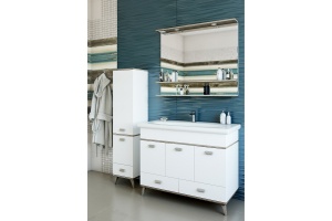 Шкаф-пенал Sanflor Бруно L, белый, орегон - 2