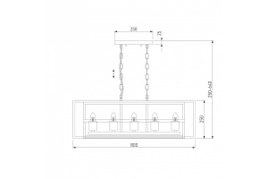 Подвесной светильник Eurosvet Crate 70122/5 черный - 2