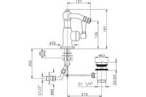 Смеситель для биде Nicolazzi El.Capitan бронза (3453BZ75C) - 3