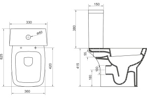 Унитаз-компакт BelBagno Lago - 2