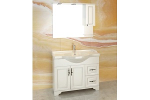 Зеркало-шкаф Comforty Севилья 100 слоновая кость - 3