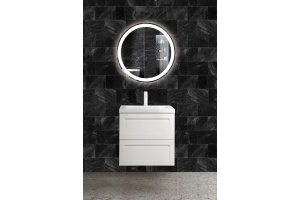 PLATINO База под раковину подвесная с двумя выкатными ящиками, Белый матовый AM-Platino-600-2C-SO-BM-Cer