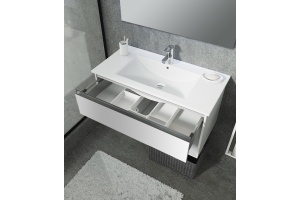 Тумба под раковину Sanvit Контур 100 белый глянец - 2