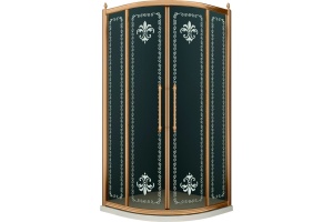 Душевой уголок Cezares Retro scorrevole A R2 100 CP Br - 3