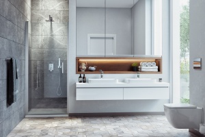 Душевая дверь Excellent Mazo 80 профиль хром стекло прозрачное - 2