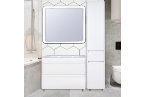 Шкаф-пенал Style Line Атлантика 35 Люкс Plus, с бельевой корзиной, антискрейч - 3