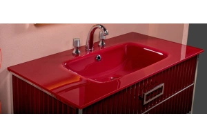 Раковина - столешница Armadi Art Lucido 100 бордо - 3