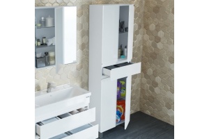 Шкаф-пенал напольный Санта Марс 60 белый - 3