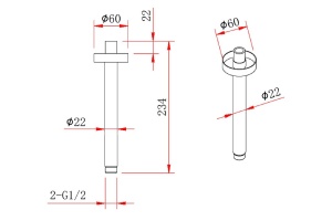 Кронштейн для верхнего душа Berges Ventas R хром - 2
