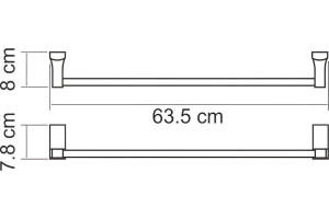 Полотенцедержатель Wasserkraft Abens черный матовый - 3