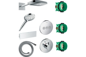 Душевой комплект Hansgrohe Raindance Select E 300 (3 jet) 26468000 + 26530000 + 28272000 + 26456000 + 15741000 + 15745000