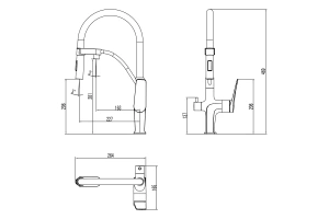 Смеситель Lemark Comfort LM3074C-Red для кухни, с гибким изливом, с подключ. к фильтру питьевой воды - 2