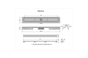 Душевой лоток Berges C1 Norma 70 черный матовый - 2