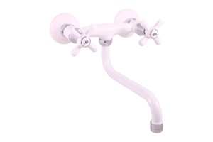 Смеситель для кухни Rav Slezak Morava retro белый - хром