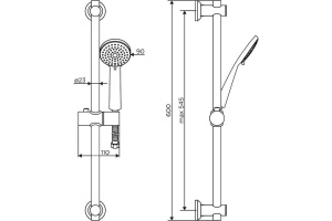 Душевой гарнитур Dorff Logic, нержавеющая сталь - 3