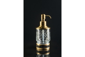 Дозатор для жидкого мыла настольный Boheme Royal Cristal золото - 2