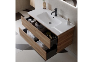 Тумба под раковину Sancos Urban 100 дуб галифакс (UR100EG) - 3