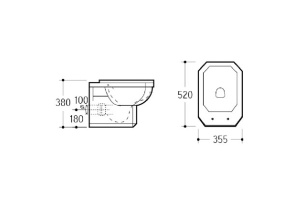 Унитаз подвесной Boheme Vogue с крышкой белый - 2