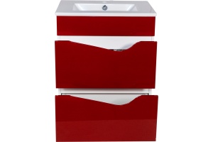 Тумба для комплекта Bellezza Эйфория 60 красная для раковины Квадро - 3