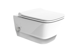 Унитаз подвесной с функцией биде Boheme Bello с крышкой белый глянцевый