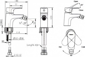 Смеситель Bravat Alfa F3120178CP для биде - 2