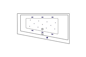 Акриловая ванна Excellent Sfera 170х100 правая белая золото с гидромассажем - 2