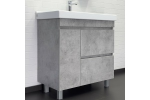 Тумба с раковиной Comforty Осло 80 бетон светлый