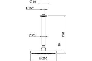 Верхний душ Webert Opera AC0940015 pvc - 2