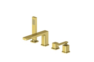 Смеситель для ванны с душем, врезной Timo Torne (4330/17Y золото матовое