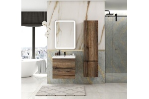 TECHNO Шкаф подвесной, фасады асимметричные, Дуб бомонд Лофт 400x300x1600, AM-Techno-1600-AC-SO-LW646-R