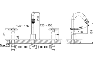 Смеситель для раковины D&K DA138-2 (DA1384141) - 2