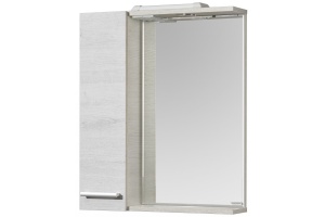 Зеркало-шкаф Aquaton Ронда 60 с подсветкой светлое дерево