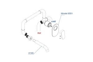 Смеситель для раковины WasserKraft Mindel белый матовый - 3