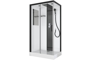 Душевая кабина Black&White Galaxy 110х80 хром