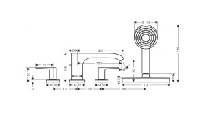 Смеситель на борт ванны Hansgrohe Vivenis хром - 2