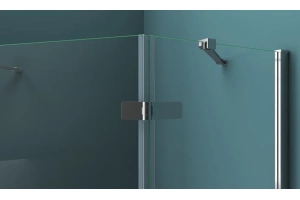 Душевой уголок BelBagno Kraft 80х80 L профиль хром стекло прозрачное - 3