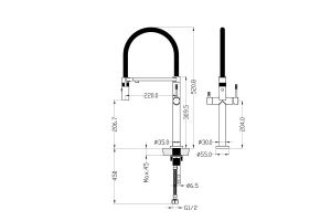 Смеситель для кухни Boheme Uno c краном для питьевой воды золото матовый - 2