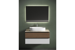 Столешница для ванной комнаты Sancos 100х46 бежевая - 2