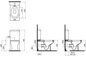 Унитаз-компакт Bien Venus VNKD064N1VE0W5SZ0 с функцией биде, встроенным смесителем - 2