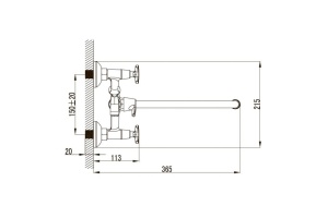 Смеситель Kaiser Crystal 28155 универсальный - 2