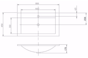Мебельная раковина Акватон Премьер 80 см (1A702831PR010) - 2