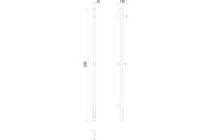 Электрический полотенцесушитель Terminus Уно проф 1600х30 Хром - 3
