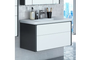 Тумба с раковиной Roca Ronda 70 белый глянец, антрацит