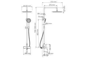 NEW A17101 Душевой комплект со смесителем - 3