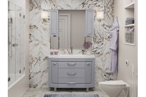 Тумба для комплекта Misty Терра 110 серая - 2