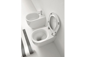 Крышка-сиденье Kerasan Nolita белый матовый/хром, с микролифтом (539130) - 3