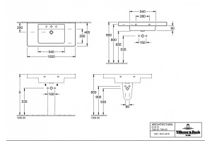 Мебельная раковина Villeroy & Boch Architectura 100х48.5 белый (61161001) - 2