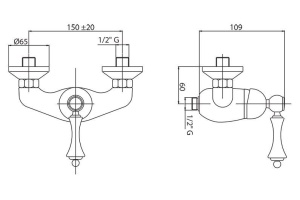 Смеситель для душа Cezares MARGOT хром (MARGOT-DM-01-Bi) - 2