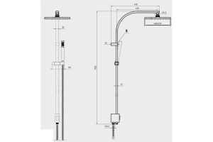 102158012EX Tiera душевая система - 2